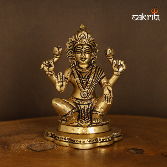 Pure Brass,Lakshmi,Laxmi,Amman,Statue,Temple,Pooja Room,Home Decor,Gift