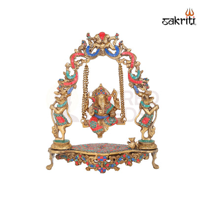 BRASS JHULA WITH GANESHA