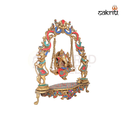 BRASS JHULA WITH GANESHA
