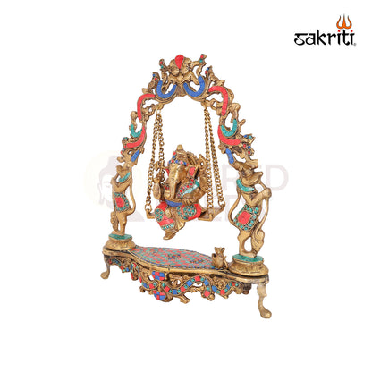 BRASS JHULA WITH GANESHA