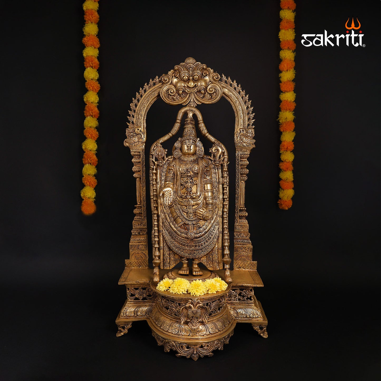 Pure Brass, Balaji,Perumal,Statue,Temple,Pooja Room,Home Decor,Gift