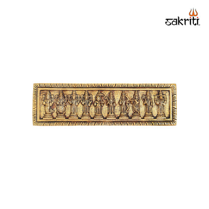 BRASS DASAVATHARAM MOUNTED PLATE