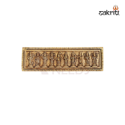 BRASS DASAVATHARAM MOUNTED PLATE