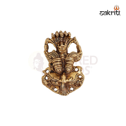 Brass Yali Wall Mounted – 3.8 Inch Mythical Lion Wall Hanging for Entrance Protection
