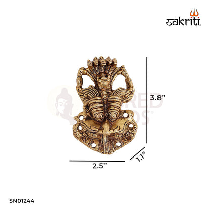 Brass Yali Wall Mounted – 3.8 Inch Mythical Lion Wall Hanging for Entrance Protection