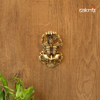 Brass Yali Wall Mounted – 3.8 Inch Mythical Lion Wall Hanging for Entrance Protection
