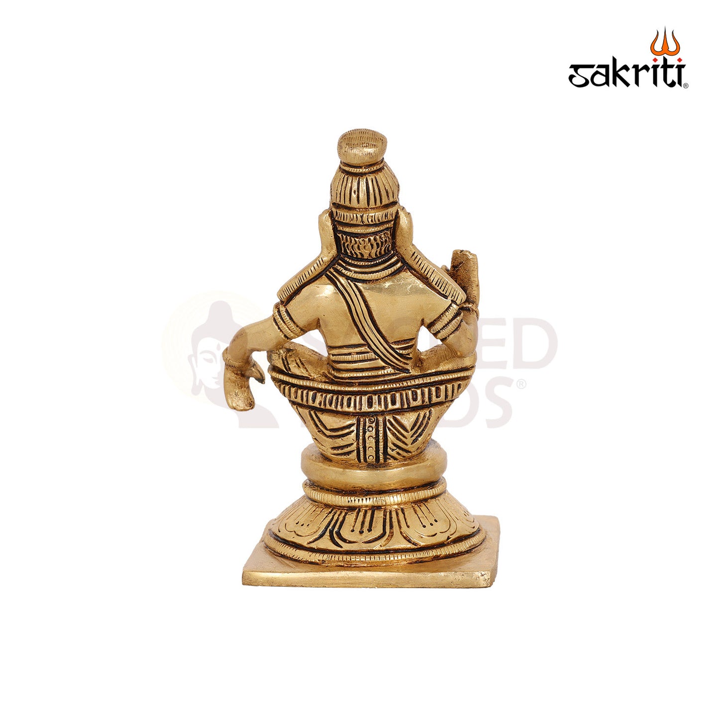Brass Ayyapa – 4.9 Inch Lord Ayyappan Idol for Devotional Use