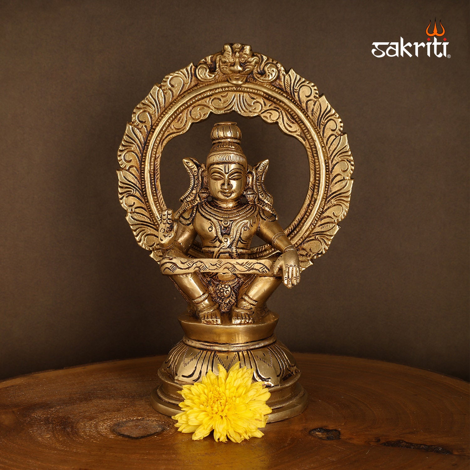 Pure Brass,Ayyappa,Ayyappan,Statue,Temple,Pooja Room,Home Decor,Gift.