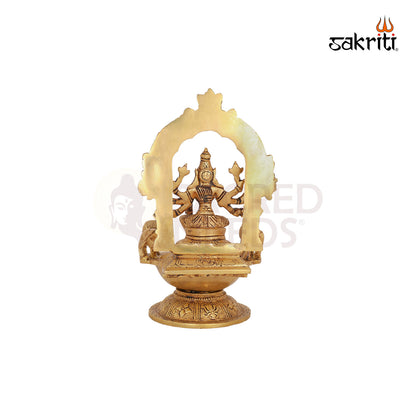 Brass Varahi Amman Vilakku – 9.5 Inch Goddess Deepam Lamp for Protection & Rituals