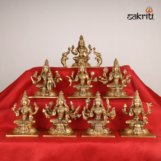 BRASS ASHTALAKSHMI SET