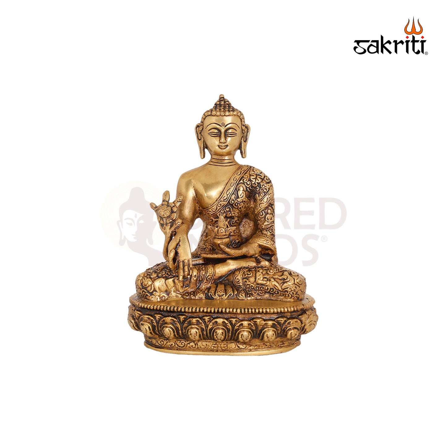 BRASS BUDDHA WITH BASE