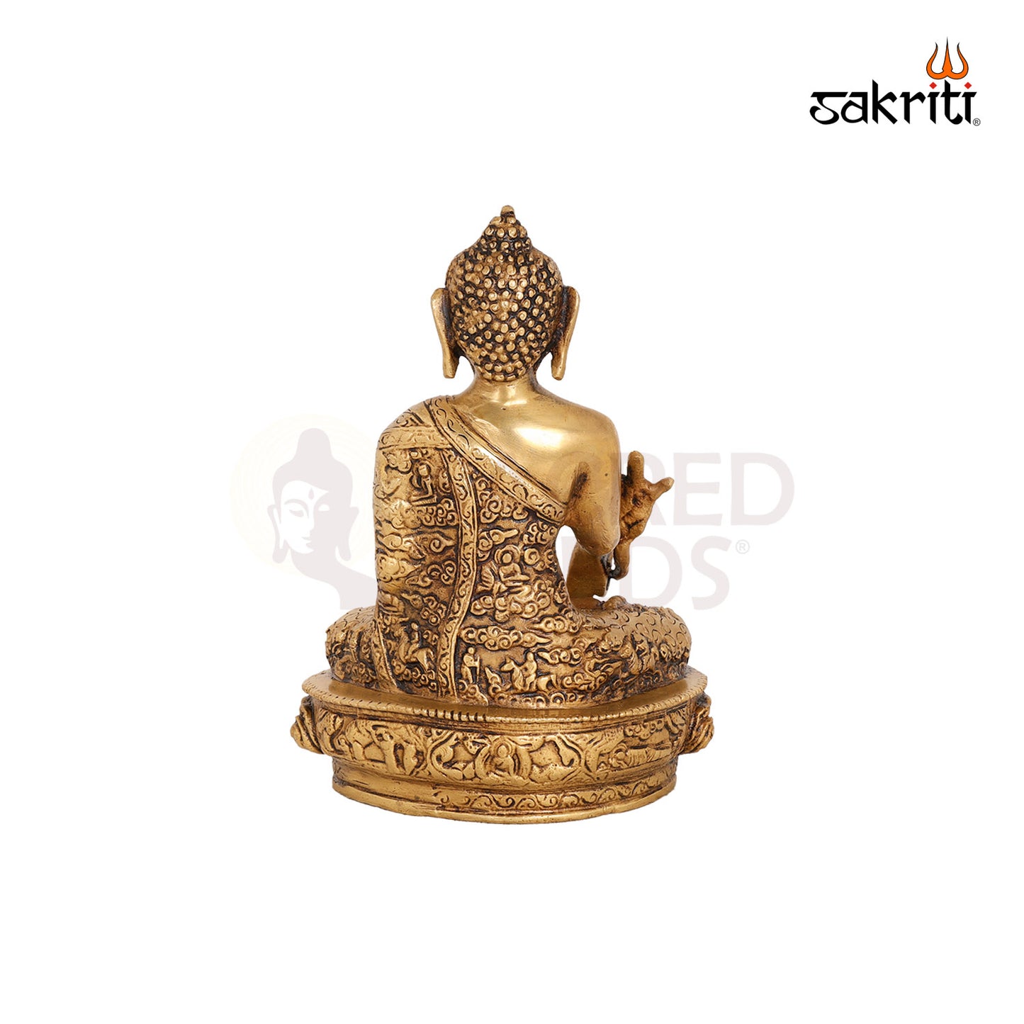 BRASS BUDDHA WITH BASE