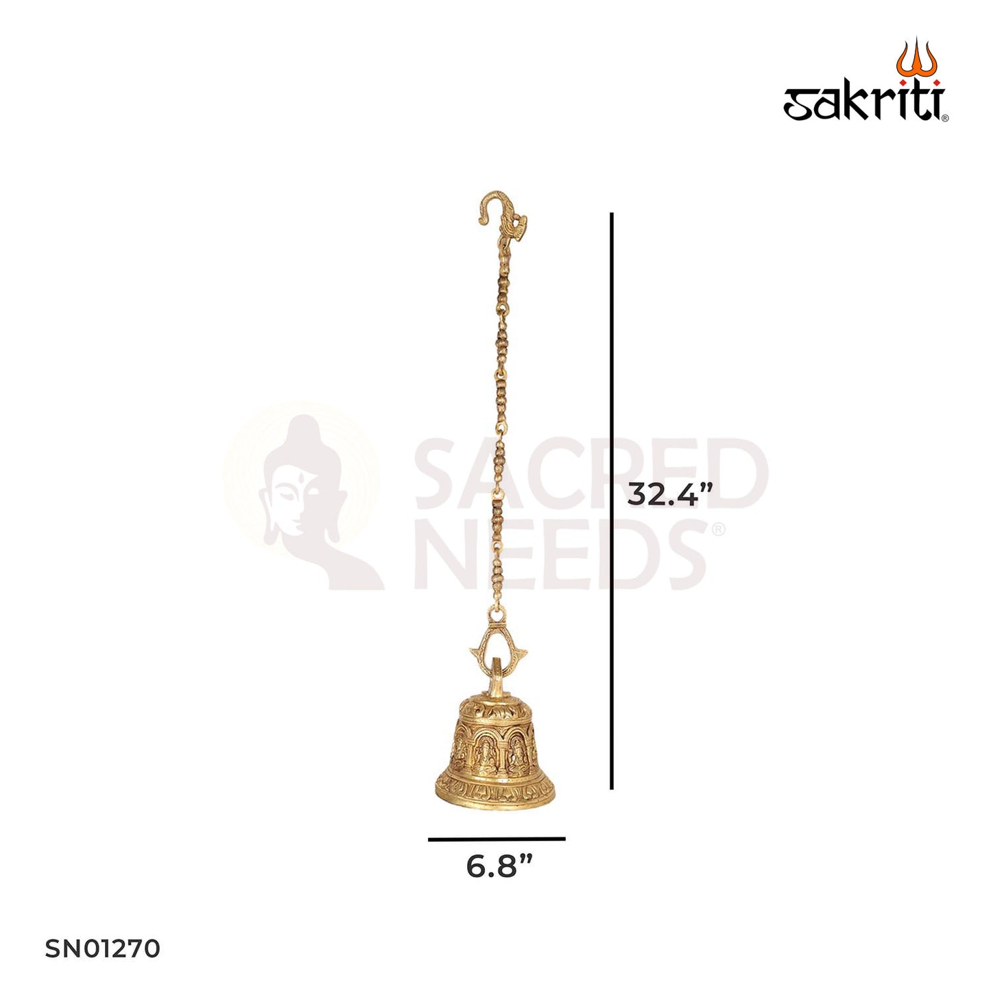 BRASS GANESHA HANGING BELL