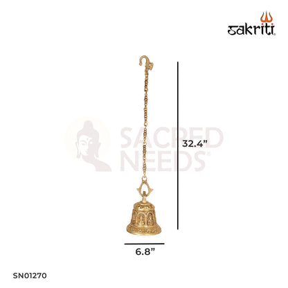 BRASS GANESHA HANGING BELL