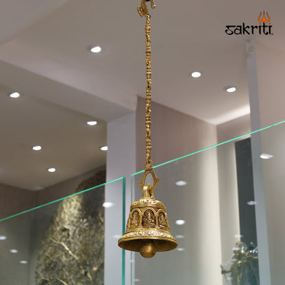 BRASS GANESHA HANGING BELL