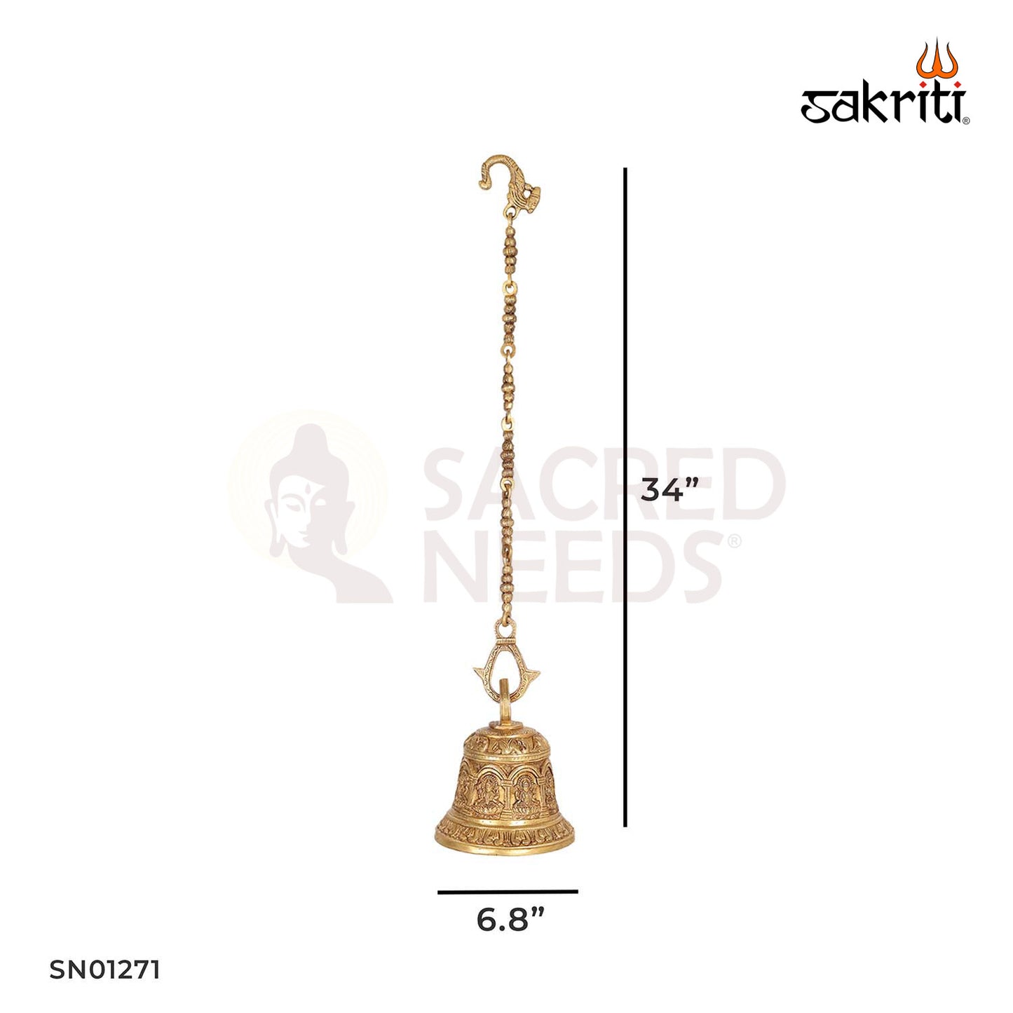 BRASS LAKSHMI HANGING BELL