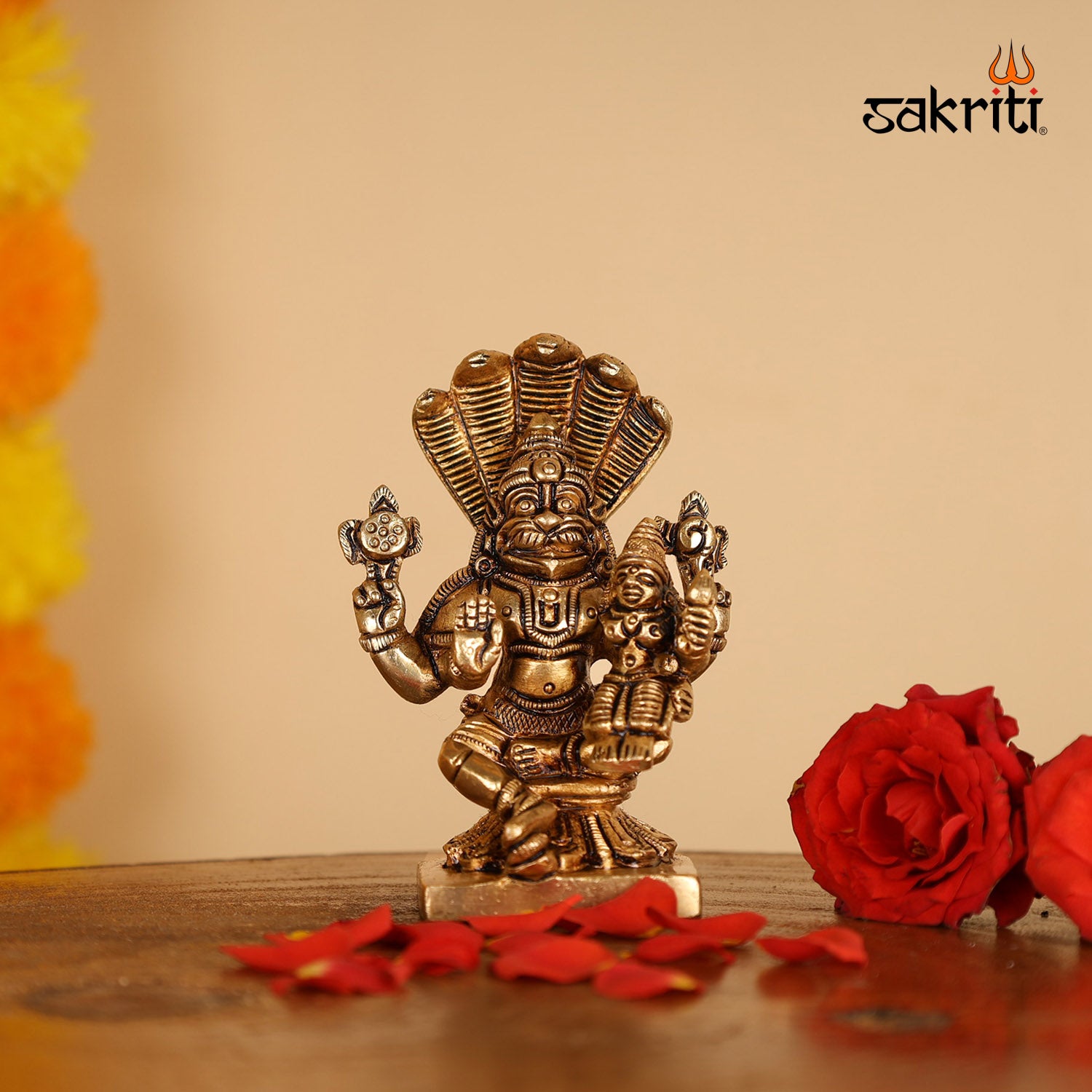 Pure Brass,Naga Narasimha,Narshima,Gods,Statue,Temple,Idols&Statues, Pooja Room,Gift.