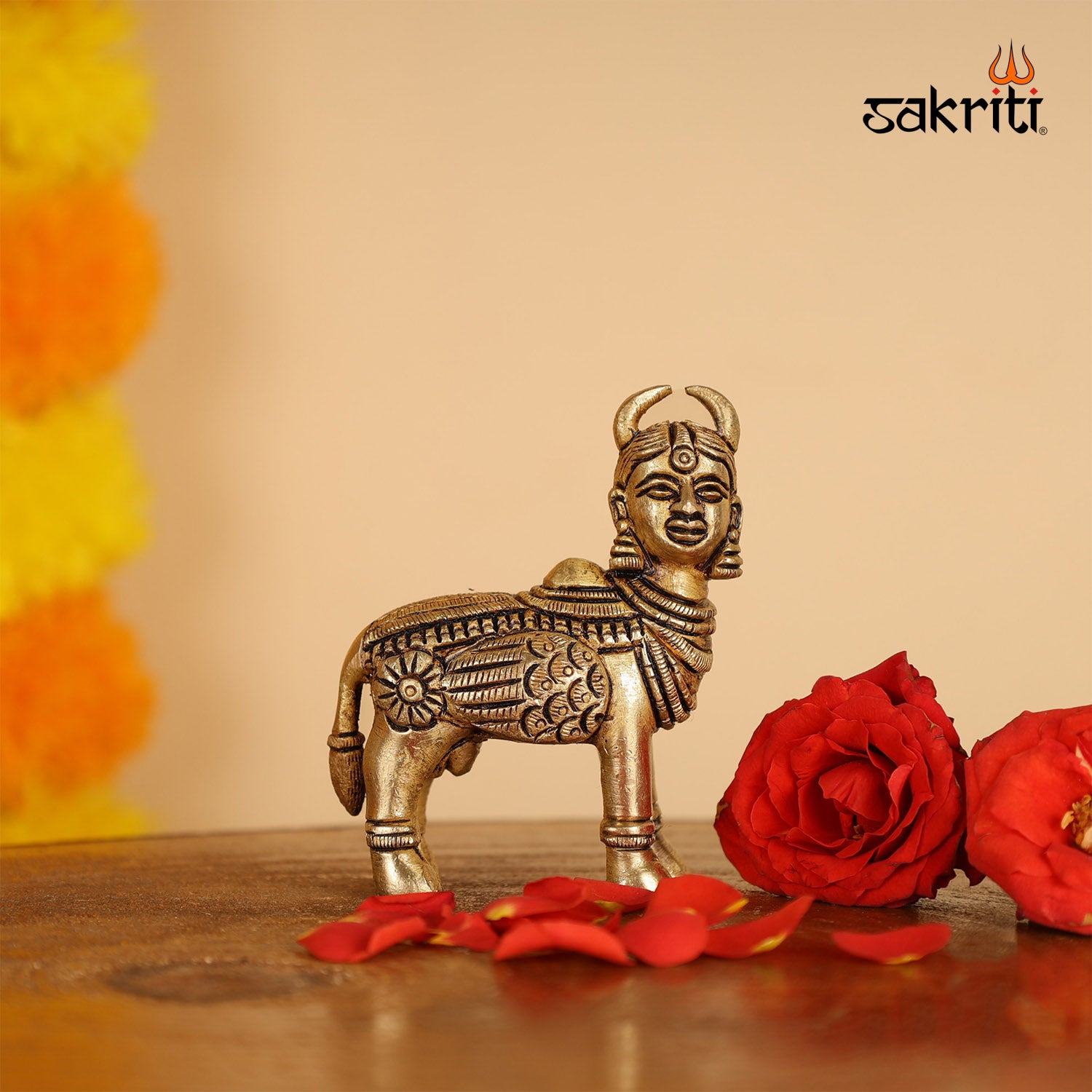 Pure Brass,kamadhenu,Cow,Gomatha,Statue,Temple,Idols&Statues, Pooja Room,Home Decor,Gift.