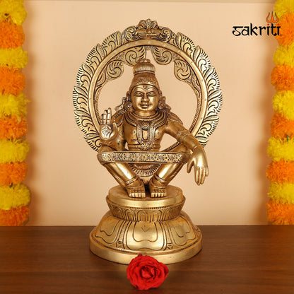 Pure Brass,Ayyappa,Ayyappan,Statue,Temple,Idols&Statues, Pooja Room,Home Decor,Gift.