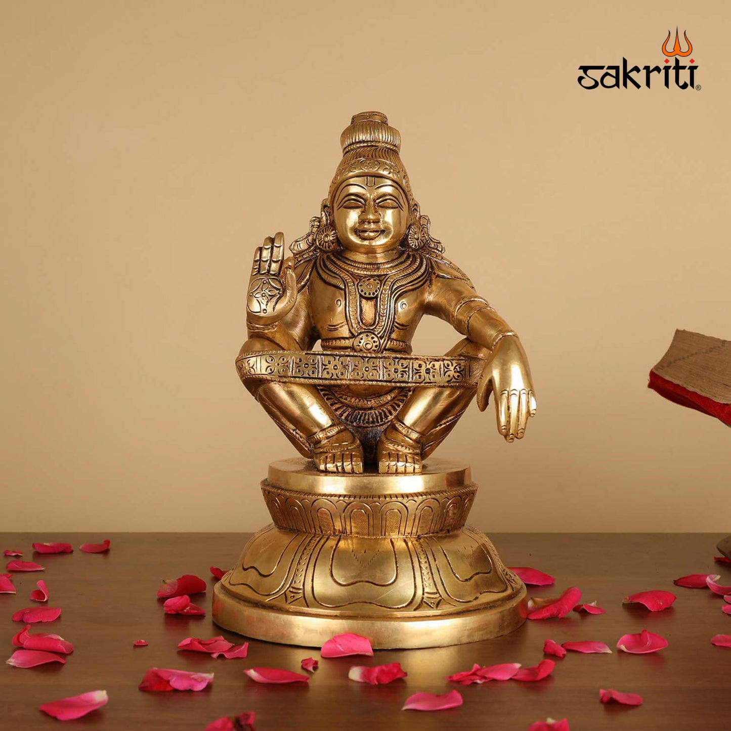 Pure Brass,Ayyappa,Ayyappan,Statue,Temple,Idols&Statues, Pooja Room,Home Decor,Gift.