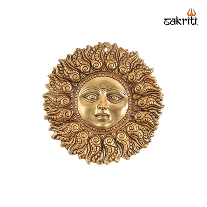 BRASS SUN FACE WALL MOUNTED