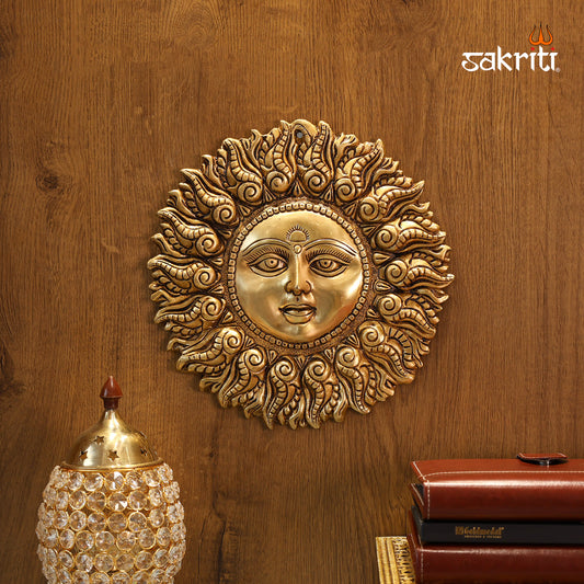 BRASS SUN FACE WALL MOUNTED