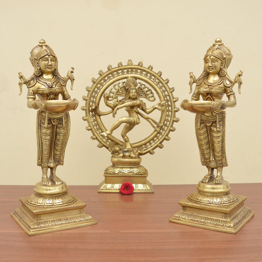 Pure Bras,Pavai Vilakku,lady Lamp,Vilakku,Deepam,Temple,Idols&Statues, Pooja Room,Home Decor,Gift.