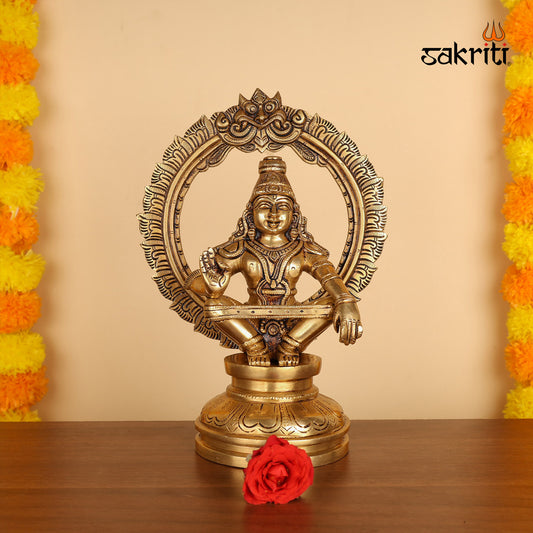 Pure Brass,Ayyappa,Ayyappan,Statue,Temple,Idols&Statues, Pooja Room,Home Decor,Gift.