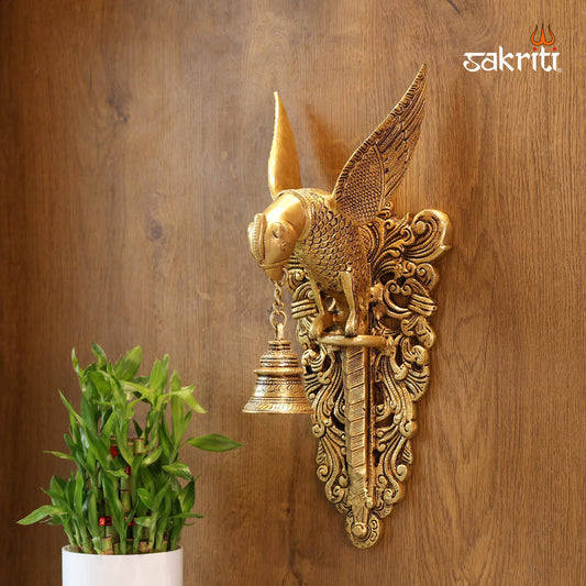 BRASS WALL MOUNTED PARROT WALL HANGING