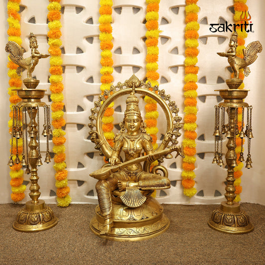 Pure Bras,Pavai Vilakku,lady Lamp,Vilakku,Deepam,Temple,Idols&Statues, Pooja Room,Home Decor,Gift.