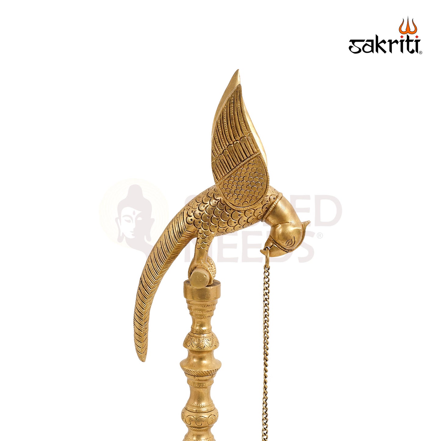 PARROT LAMP WITH BELL HANGINGS