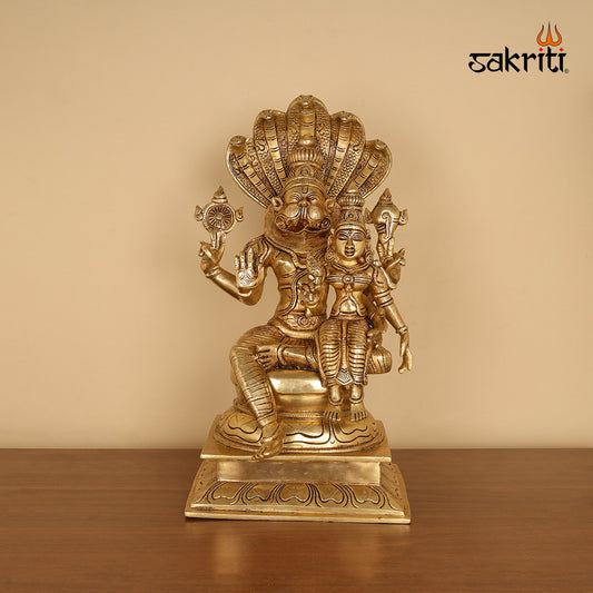 Pure Brass,Naga Narasimha,Narshima,Gods,Statue,Temple,Idols&Statues, Pooja Room,Gift.