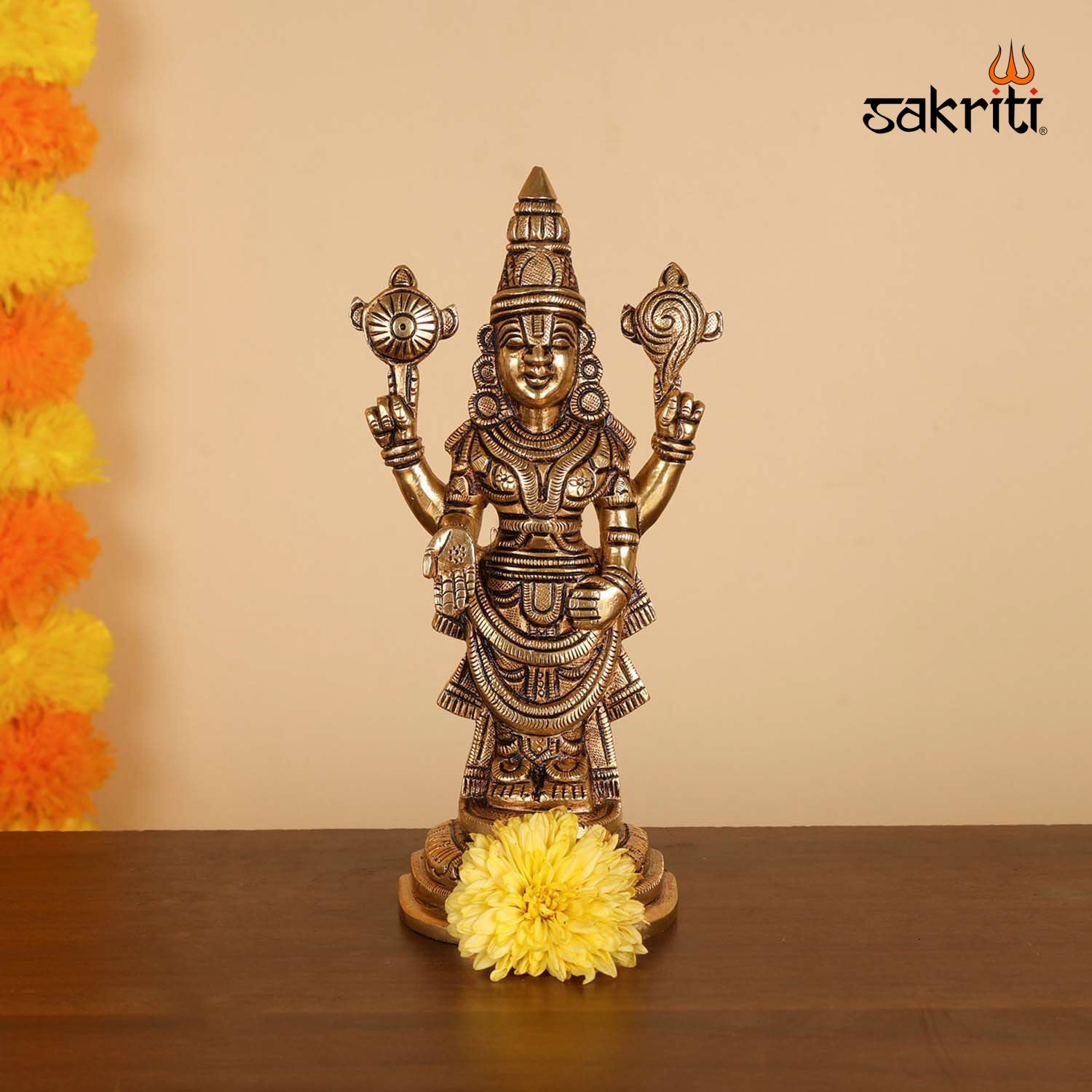 Pure Brass, Balaji,Perumal,Statue,Temple,Idols&Statues, Pooja Room,Home Decor,Gift