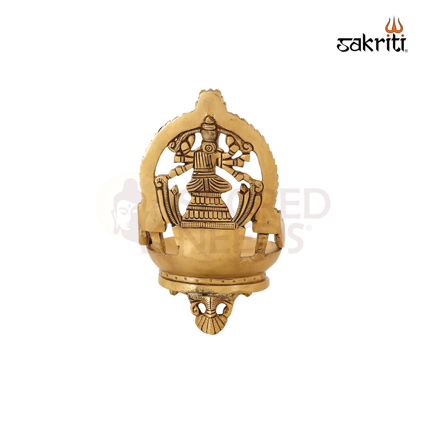 Brass Varahi Amman Vilakku – 7.1 Inch Protective Goddess Oil Lamp for Rituals