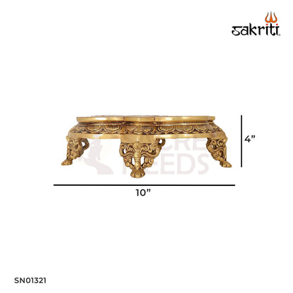 BRASS RECTANGLE TABLE