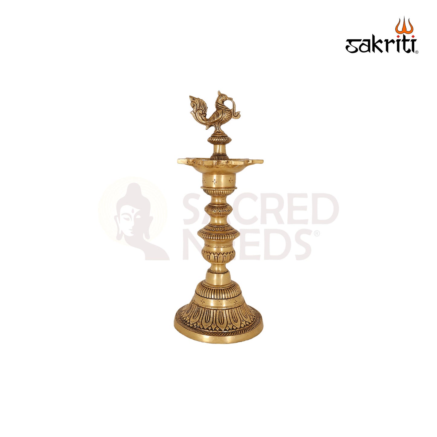 Brass Annam Vilakku – 14.4 Inch Swan Oil Lamp for Auspicious South Indian Decor