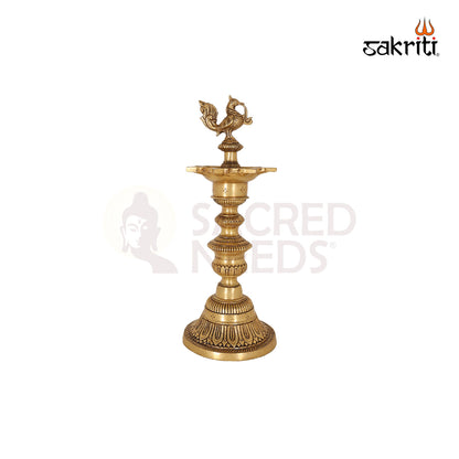 Brass Annam Vilakku – 14.4 Inch Swan Oil Lamp for Auspicious South Indian Decor