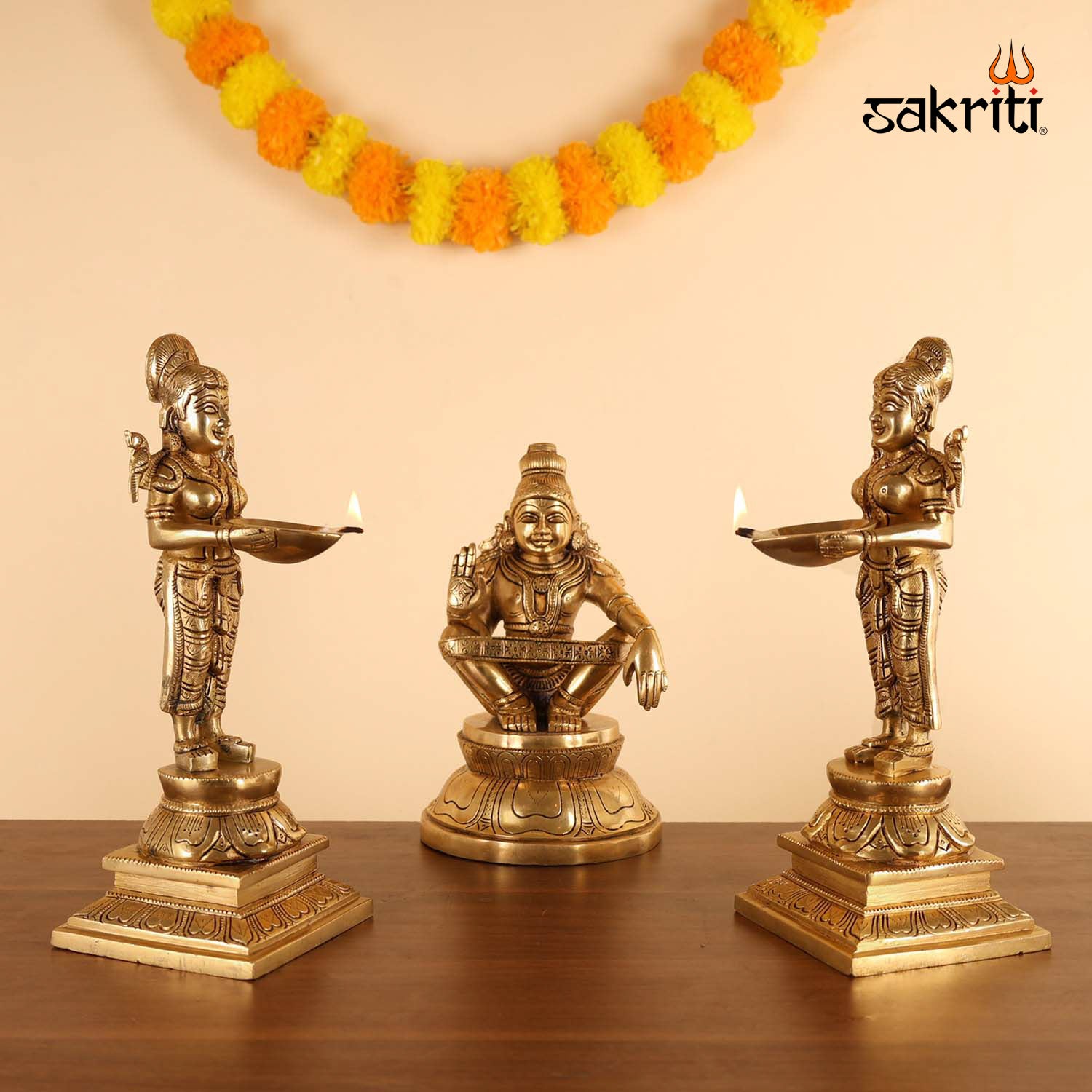 Pure Bras,Pavai Vilakku,lady Lamp,Vilakku,Deepam,Temple,Idols&Statues, Pooja Room,Home Decor,Gift.