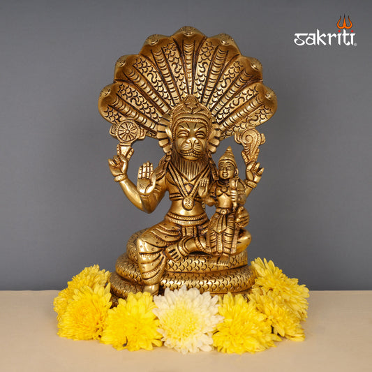 Pure Brass,Naga Narasimha Narshima,Gods,Statue,Temple,Idols&Statues, Pooja Room,Gift.