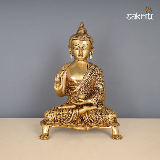 Pure Brass,Buddha,Statue,Idols&Statues, Pooja Room,Home Decor,Gift.