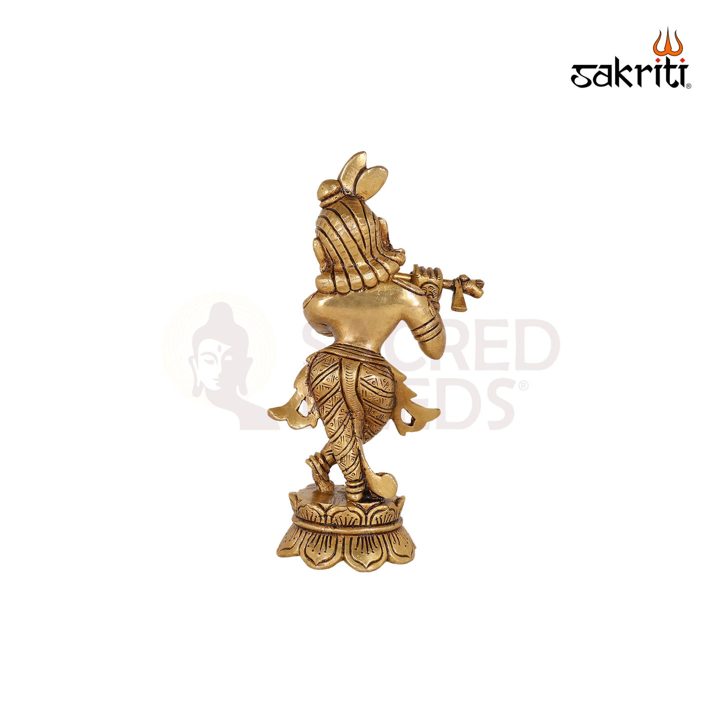 BRASS LOTUS KRISHNA