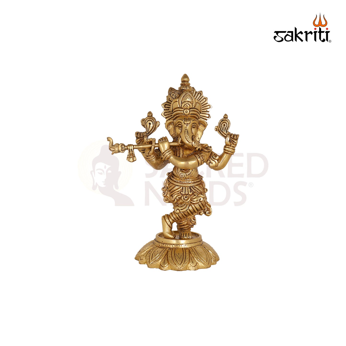 BRASS FLUTE GANESHA