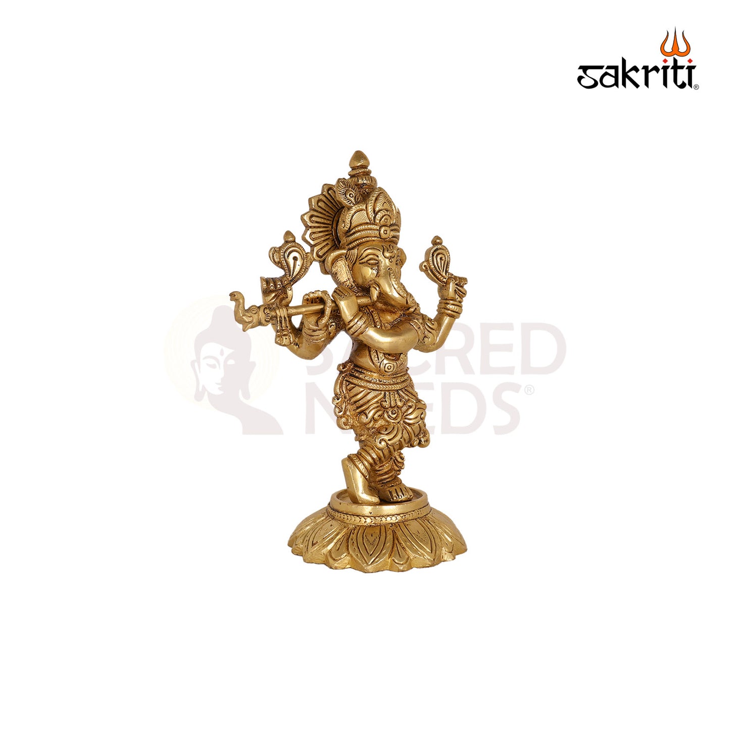 BRASS FLUTE GANESHA