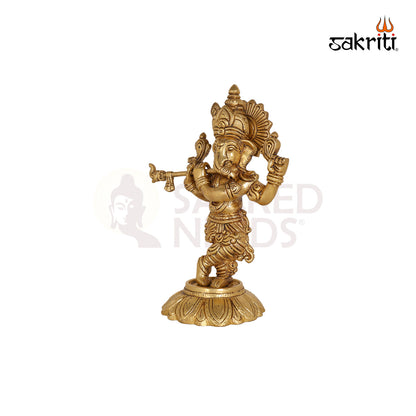 BRASS FLUTE GANESHA