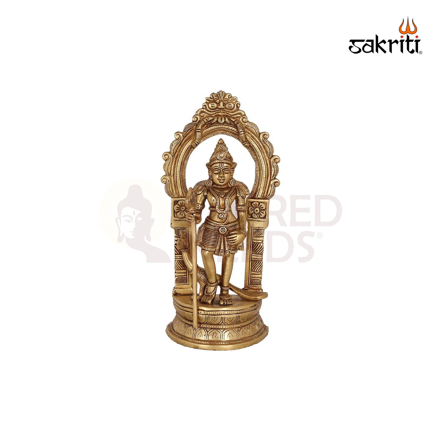 BRASS MURUGAN WITH ARCH