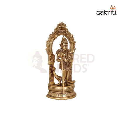 BRASS MURUGAN WITH ARCH