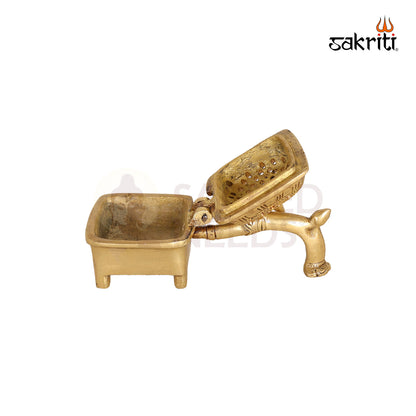 BRASS DHOOP DHANI WITH HANDLE