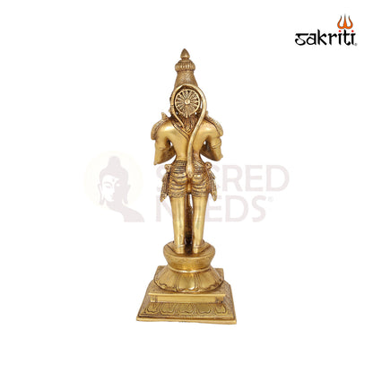Standing Hanuman with Gada – 15.8 Inch Brass Devotional Figurine
