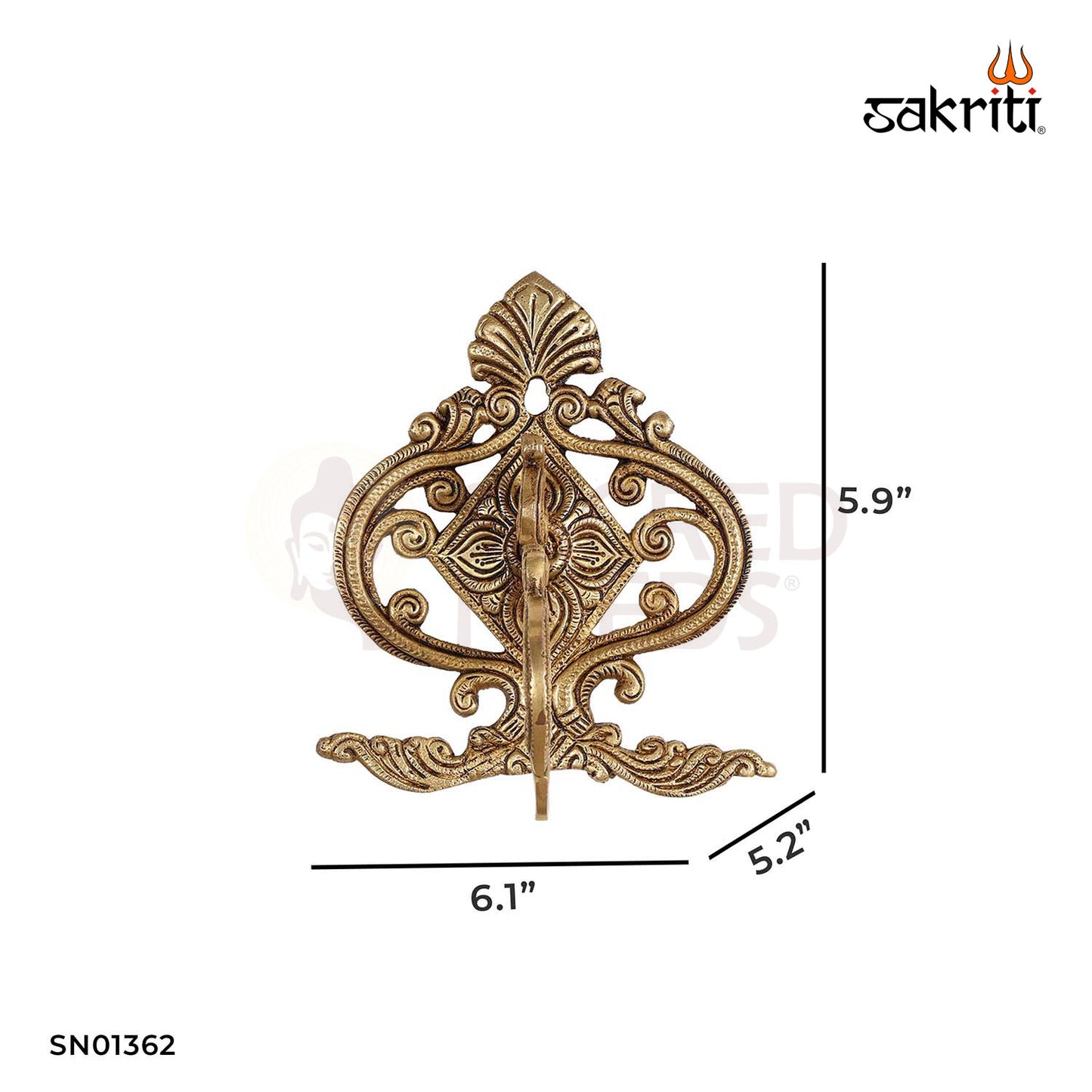 BRASS ANTIQUE WALL MOUNTED BRACKET