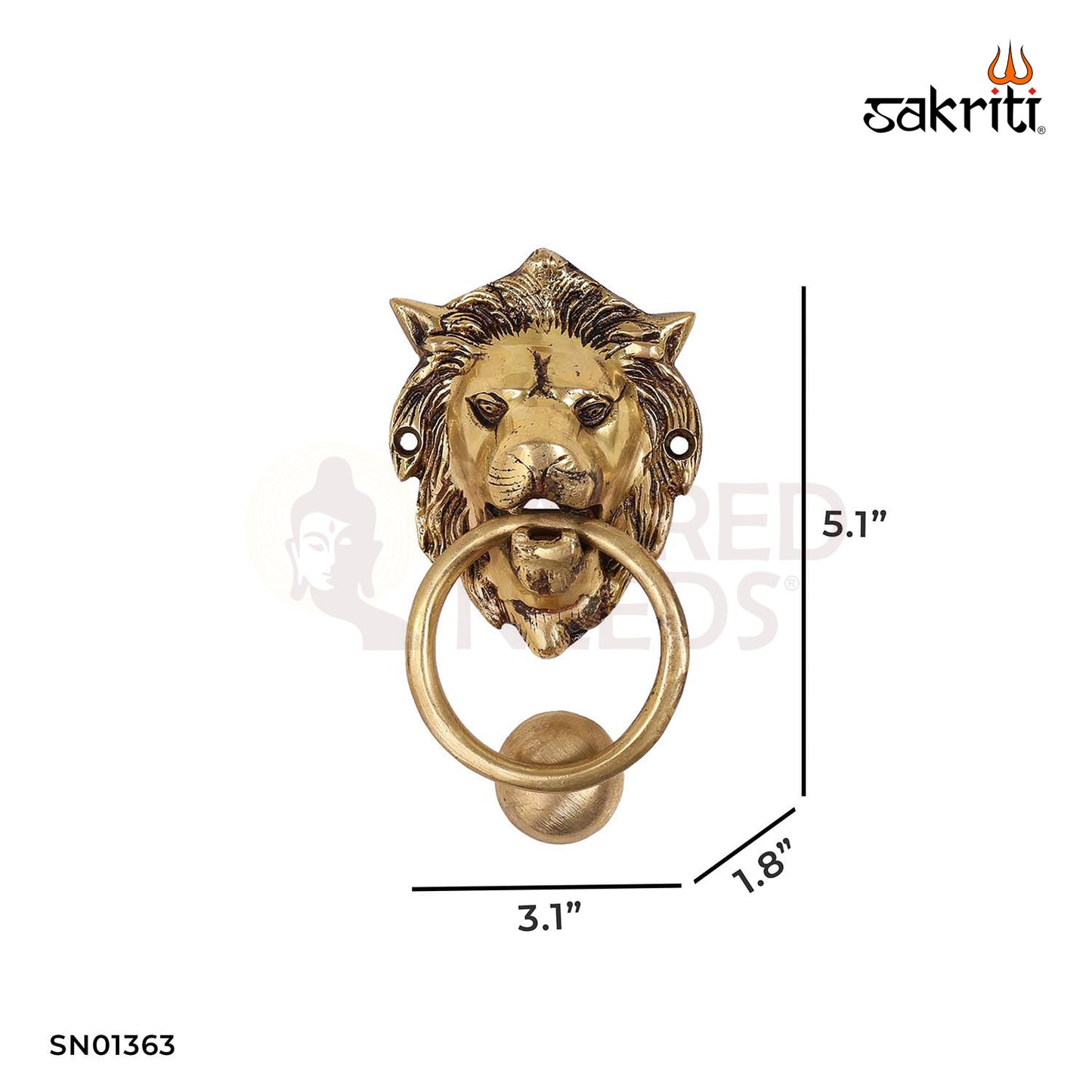 BRASS LION DOOR KNOCKER